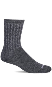 Women's Pucker Cable | Essential Comfort Socks Essential Comfort Sockwell S/M Charcoal