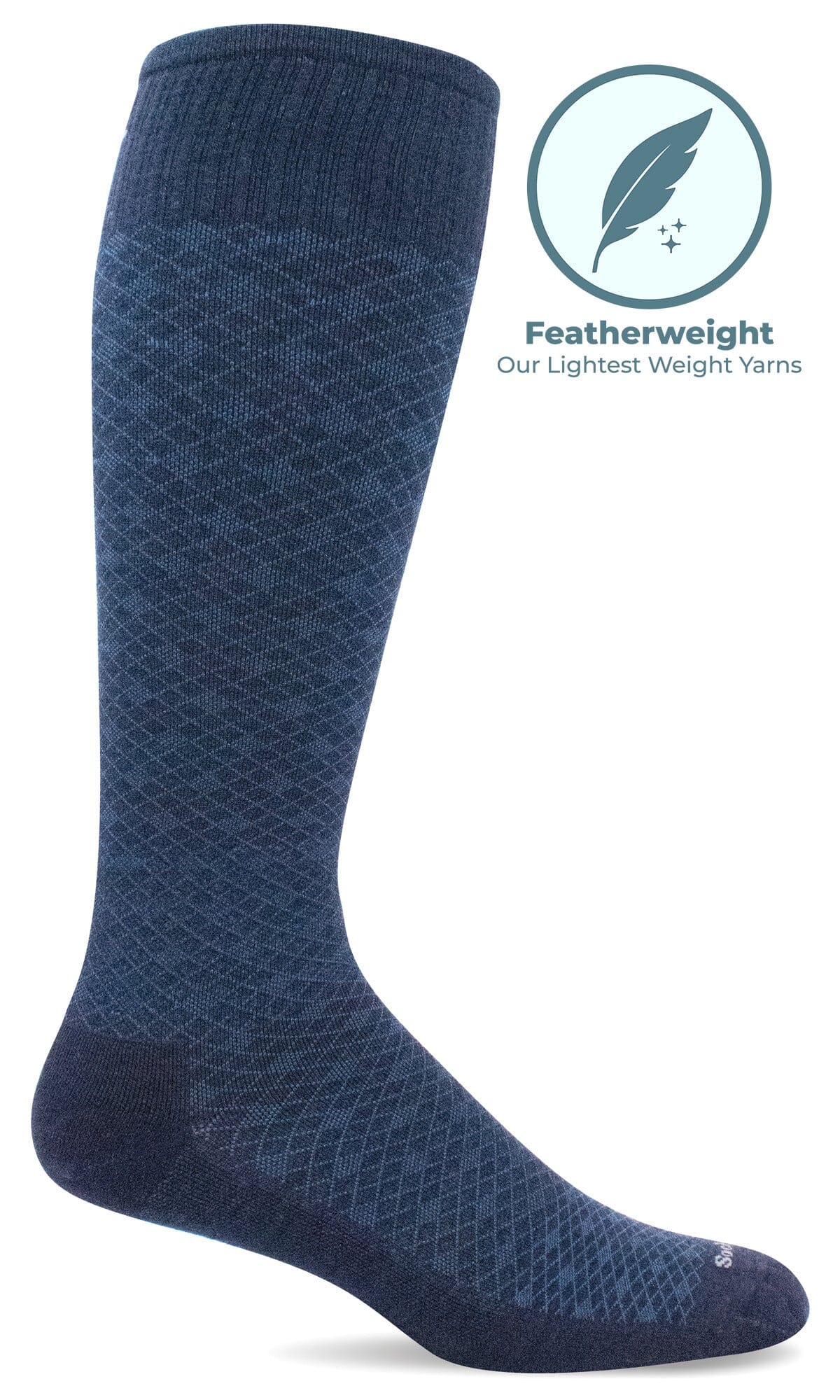 Men's Featherweight | Moderate Graduated Compression Socks Lifestyle Compression Sockwell M/L Navy