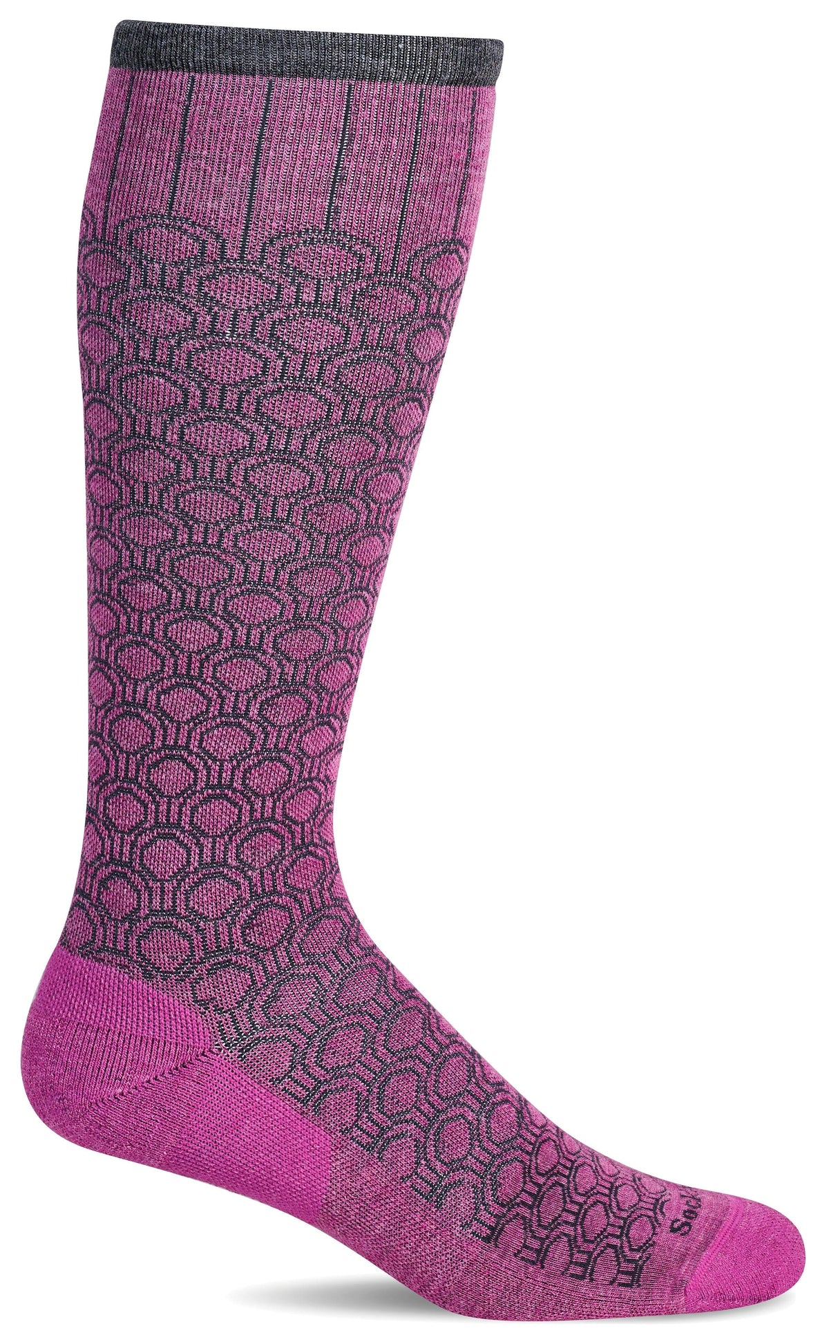 Women's Deco Dot | Moderate Graduated Compression Socks Lifestyle Compression Sockwell S/M Rasberry
