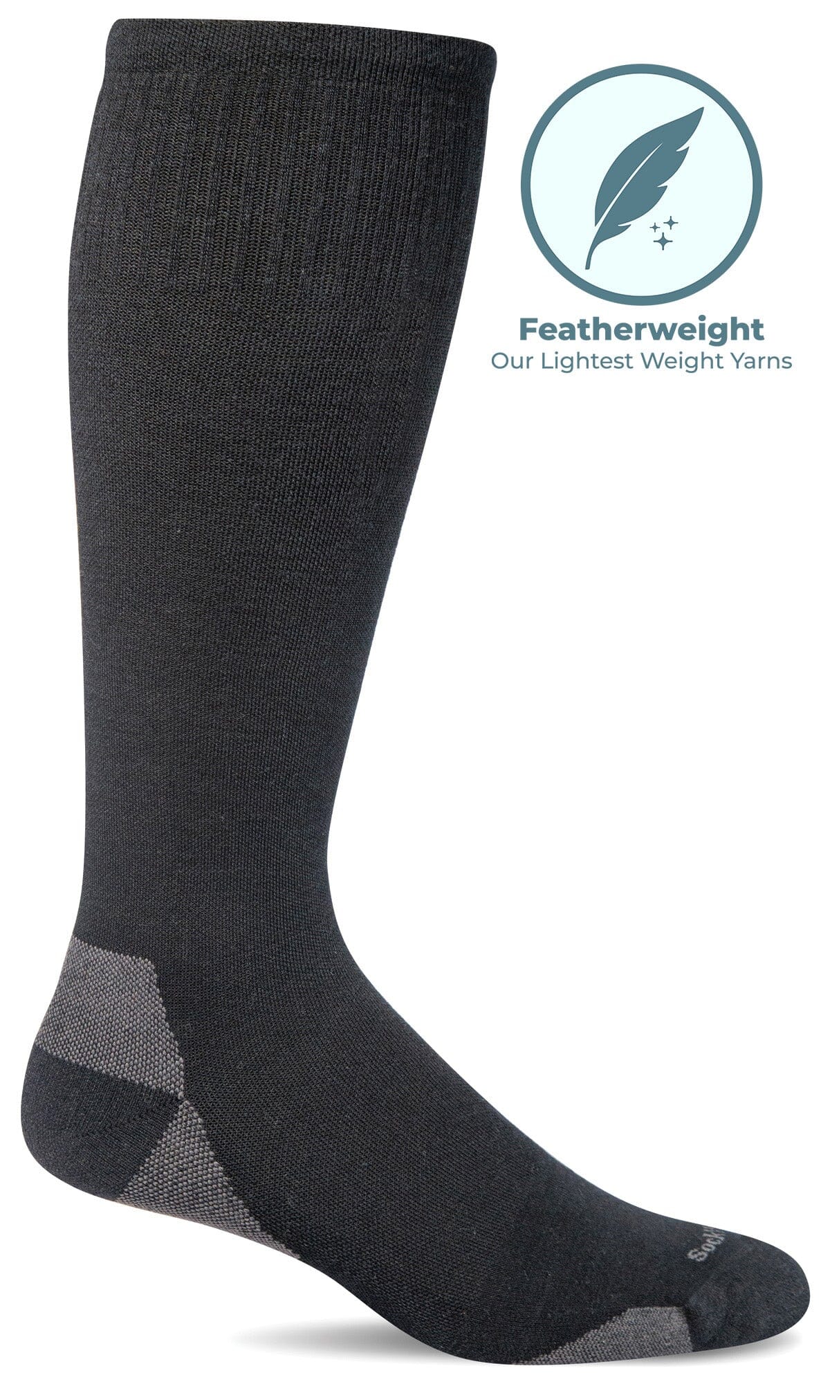 Men's Cadence OTC | Moderate Graduated Compression Socks Sport Compression Sockwell M/L Black Solid