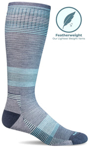 Women's Cadence Knee High | Moderate Graduated Compression Socks Sport Compression Sockwell S/M Denim