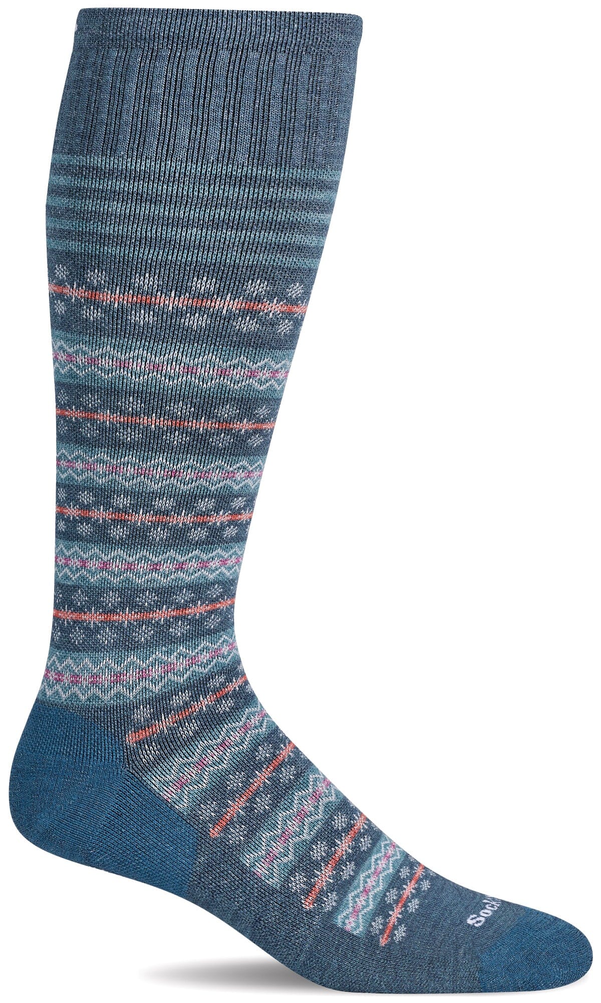 Women's Mini Fairisle | Moderate Graduated Compression Socks Lifestyle Compression Sockwell S/M Blueridge