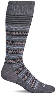 Women's Mini Fairisle | Moderate Graduated Compression Socks Lifestyle Compression Sockwell S/M Charcoal