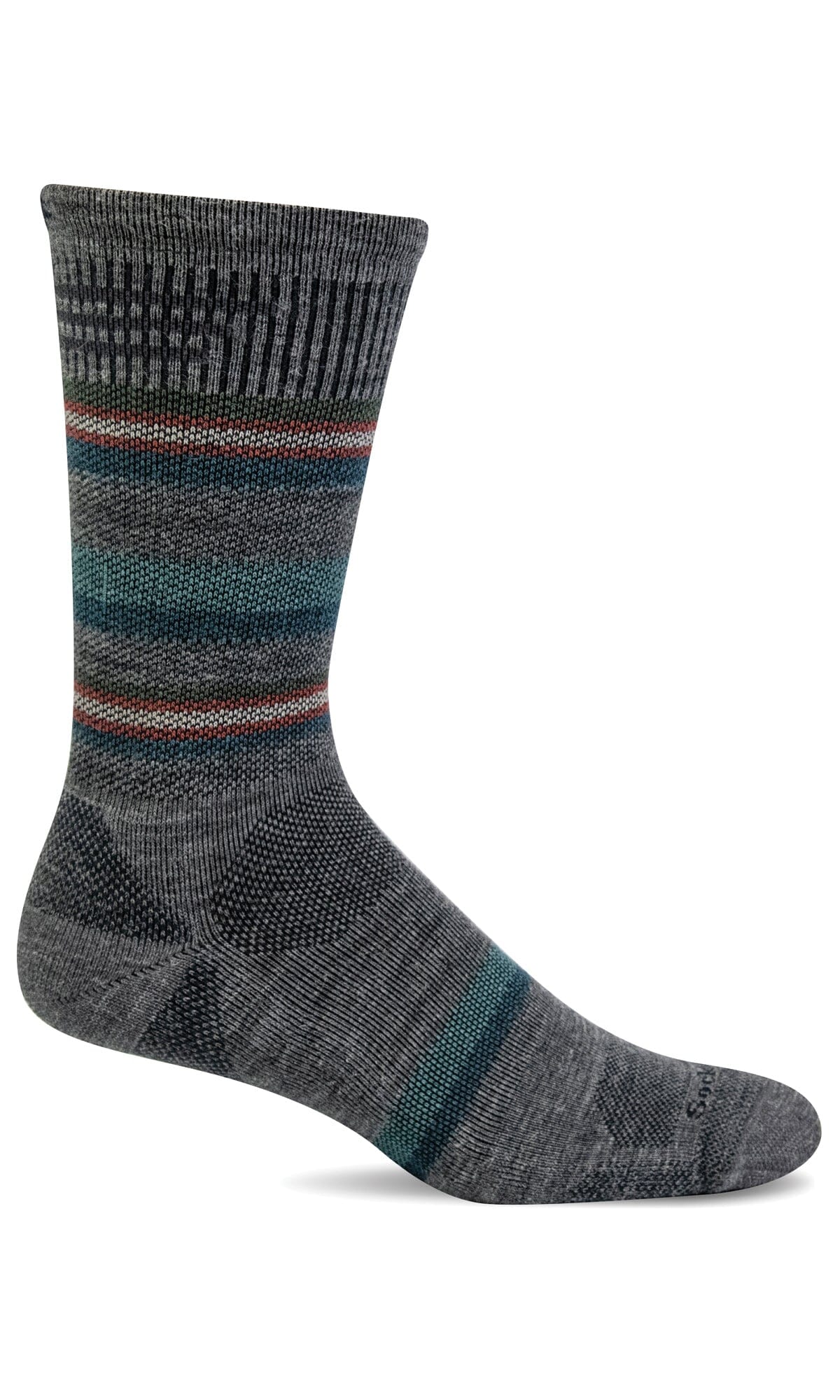 Men's Parks Twill Crew | Moderate Graduated Compression Socks Sport Compression Sockwell L/XL Grey
