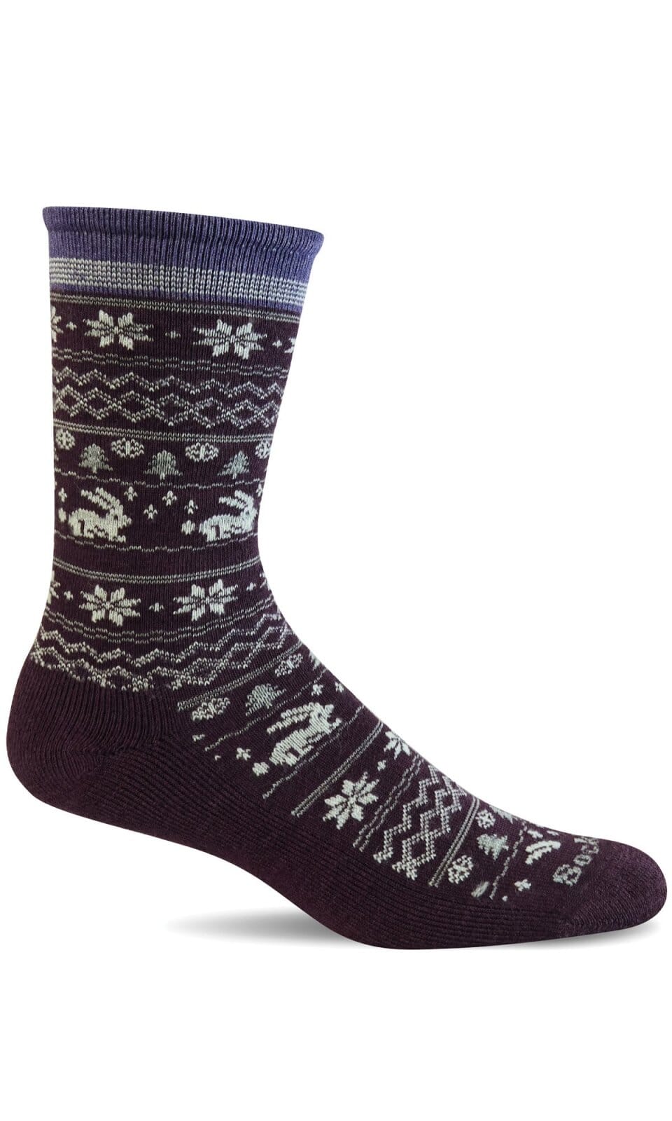 Women's Folksy Fairisle | Essential Comfort Essential Comfort Sockwell S/M Blackberry