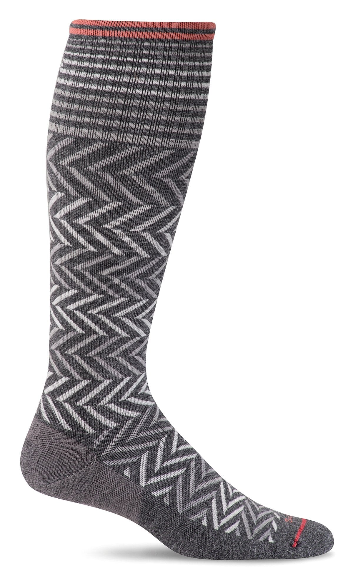 Women's Chevron | Moderate Graduated Compression Socks Lifestyle Compression Sockwell S/M Charcoal