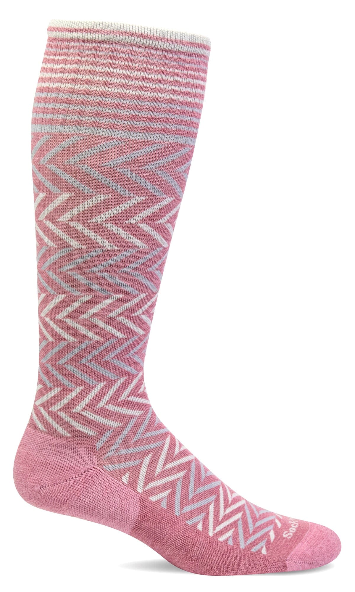 Women's Chevron | Moderate Graduated Compression Socks Lifestyle Compression Sockwell S/M Lotus