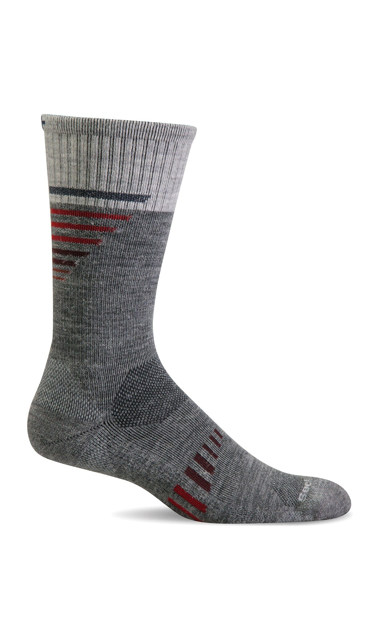 Men's Ascend II Crew | Moderate Graduated Compression Socks Sport Compression Sockwell M/L Grey
