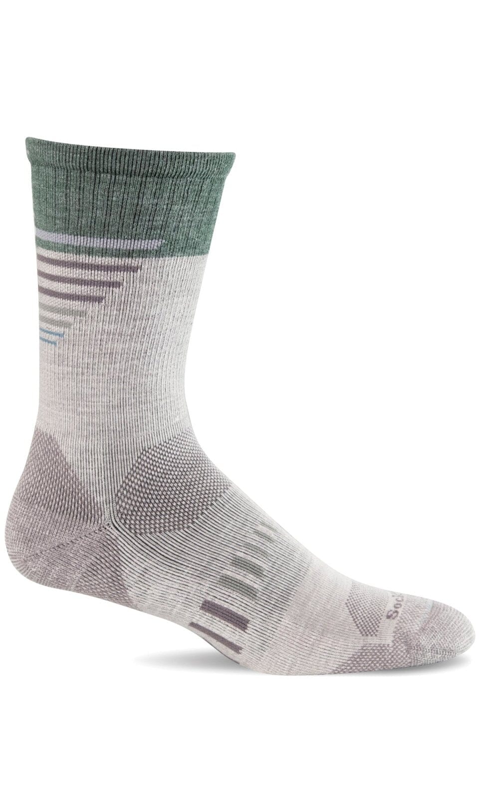 Men's Ascend II Crew | Moderate Graduated Compression Socks Sport Compression Sockwell M/L Natural