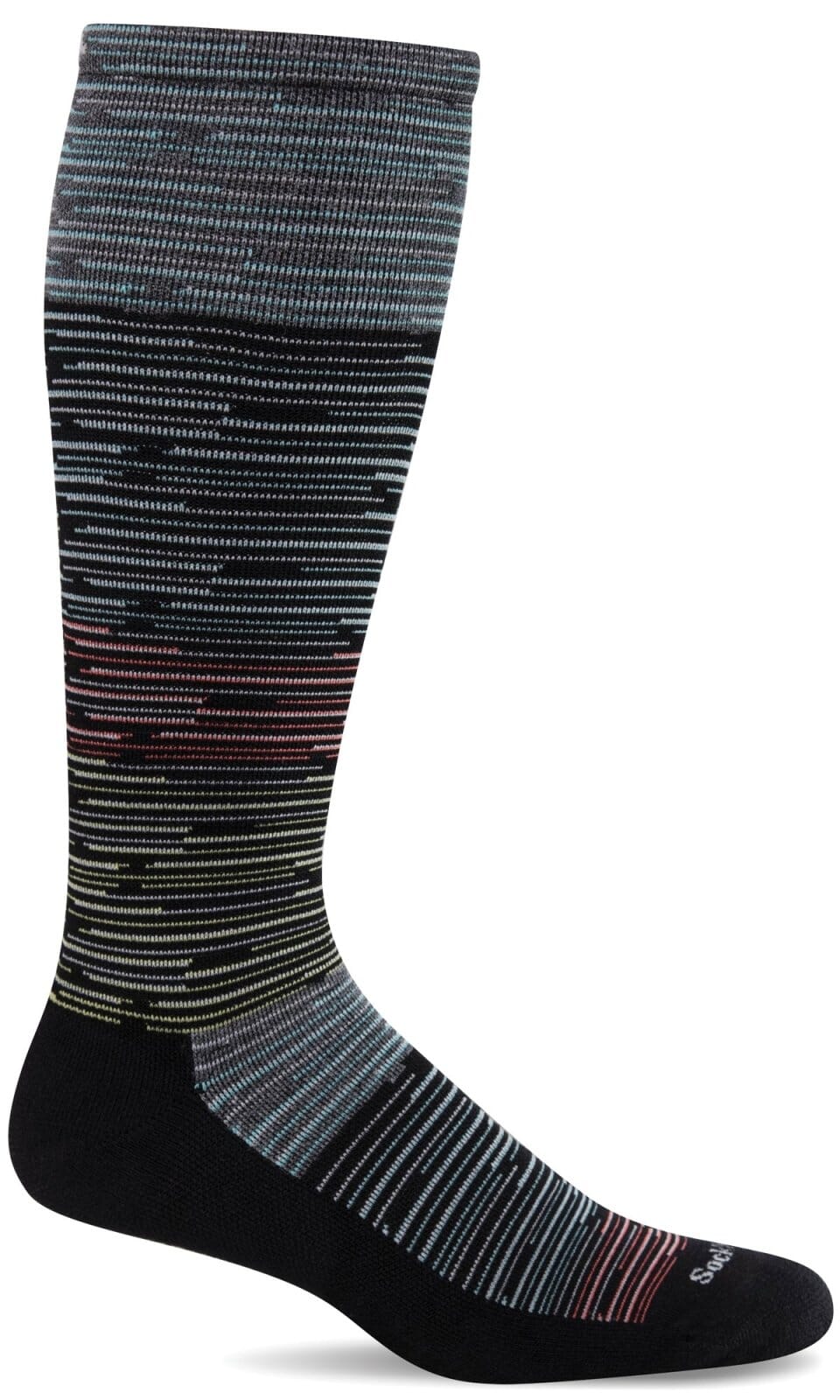 Men's Digi Space-Dye | Moderate Graduated Compression Socks Lifestyle Compression Sockwell M/L Black