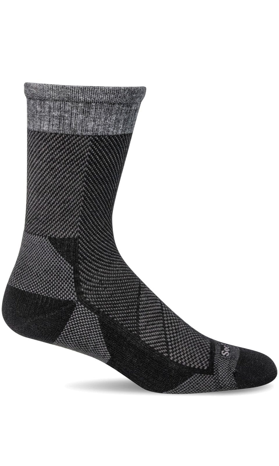 Men's Elevate Crew | Moderate Graduated Compression Socks Sport Compression Sockwell M/L Black