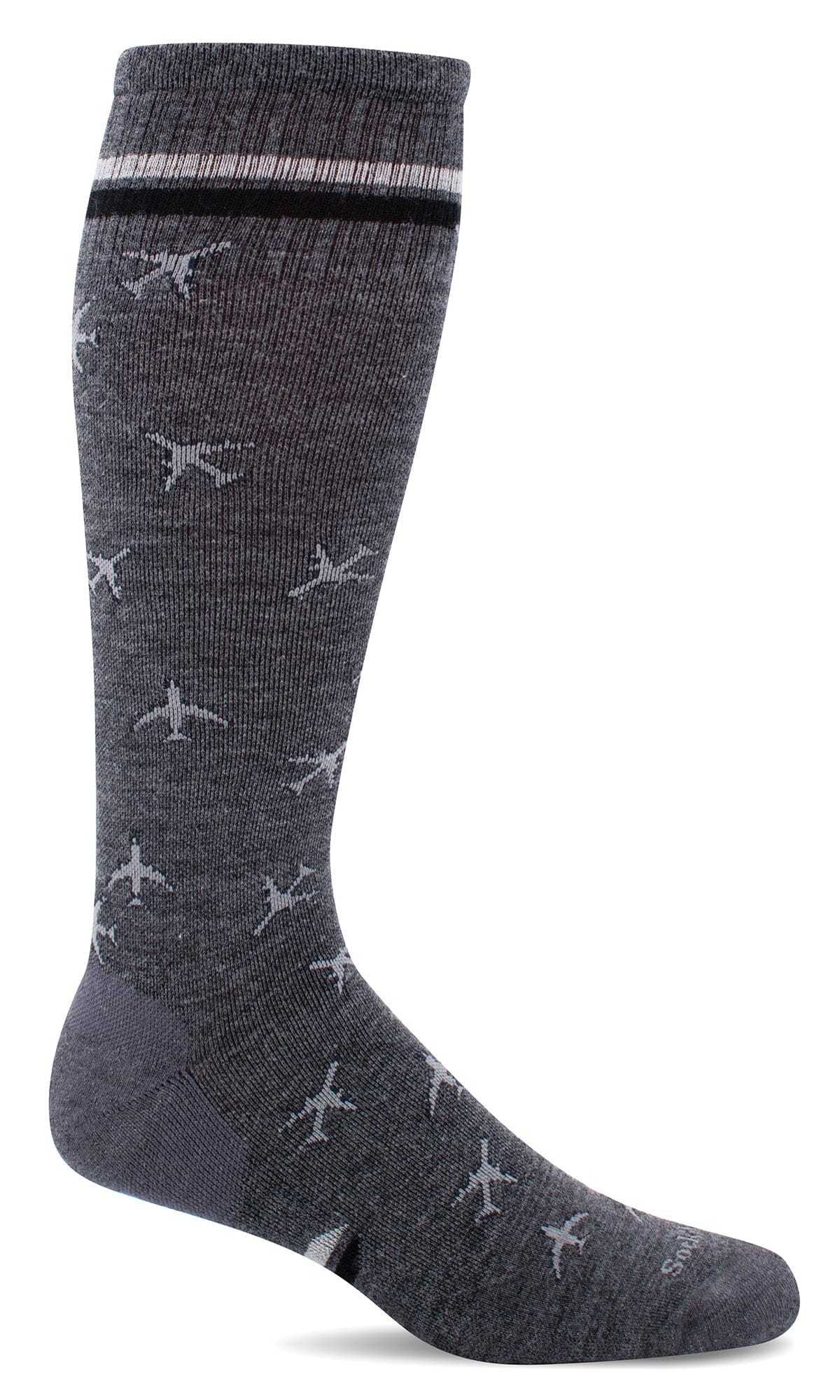 Men's In Flight | Moderate Graduated Compression Socks Lifestyle Compression Sockwell M/L Charcoal