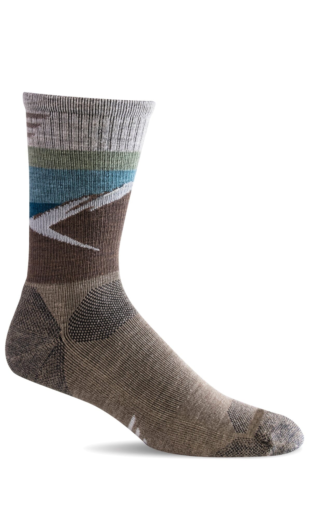 Men's Modern Mountain Crew | Moderate Graduated Compression Socks Sport Compression Sockwell M/L Khaki
