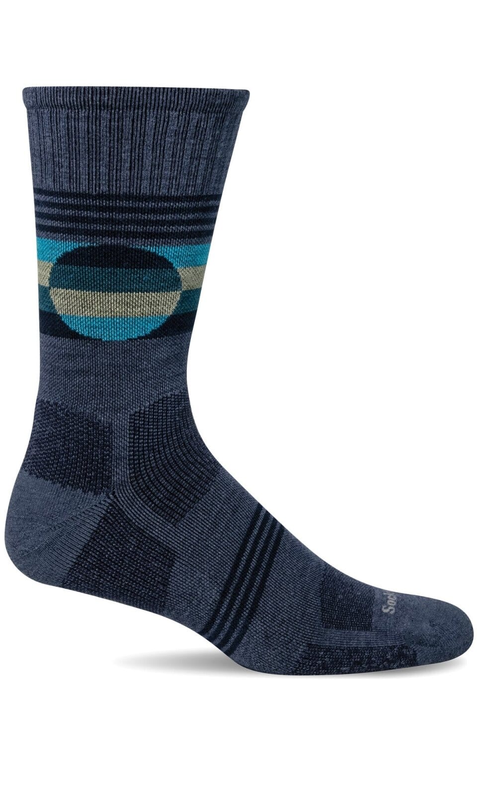 Men's North Rim Crew | Moderate Graduated Compression Socks Sport Compression Sockwell M/L Denim