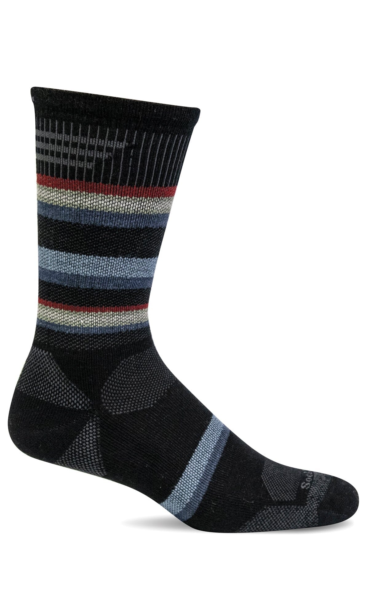 Men's Parks Twill Crew | Moderate Graduated Compression Socks Sport Compression Sockwell M/L Black