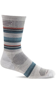 Men's Parks Twill Crew | Moderate Graduated Compression Socks Sport Compression Sockwell M/L Natural