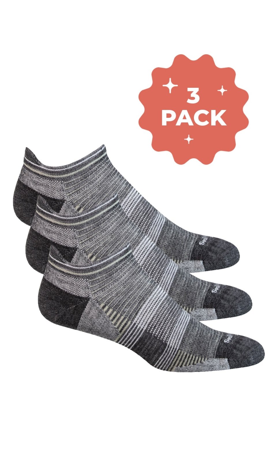 Women's Cadence Micro 3-Pack | Moderate Compression - Merino Wool Sport Compression - Sockwell
