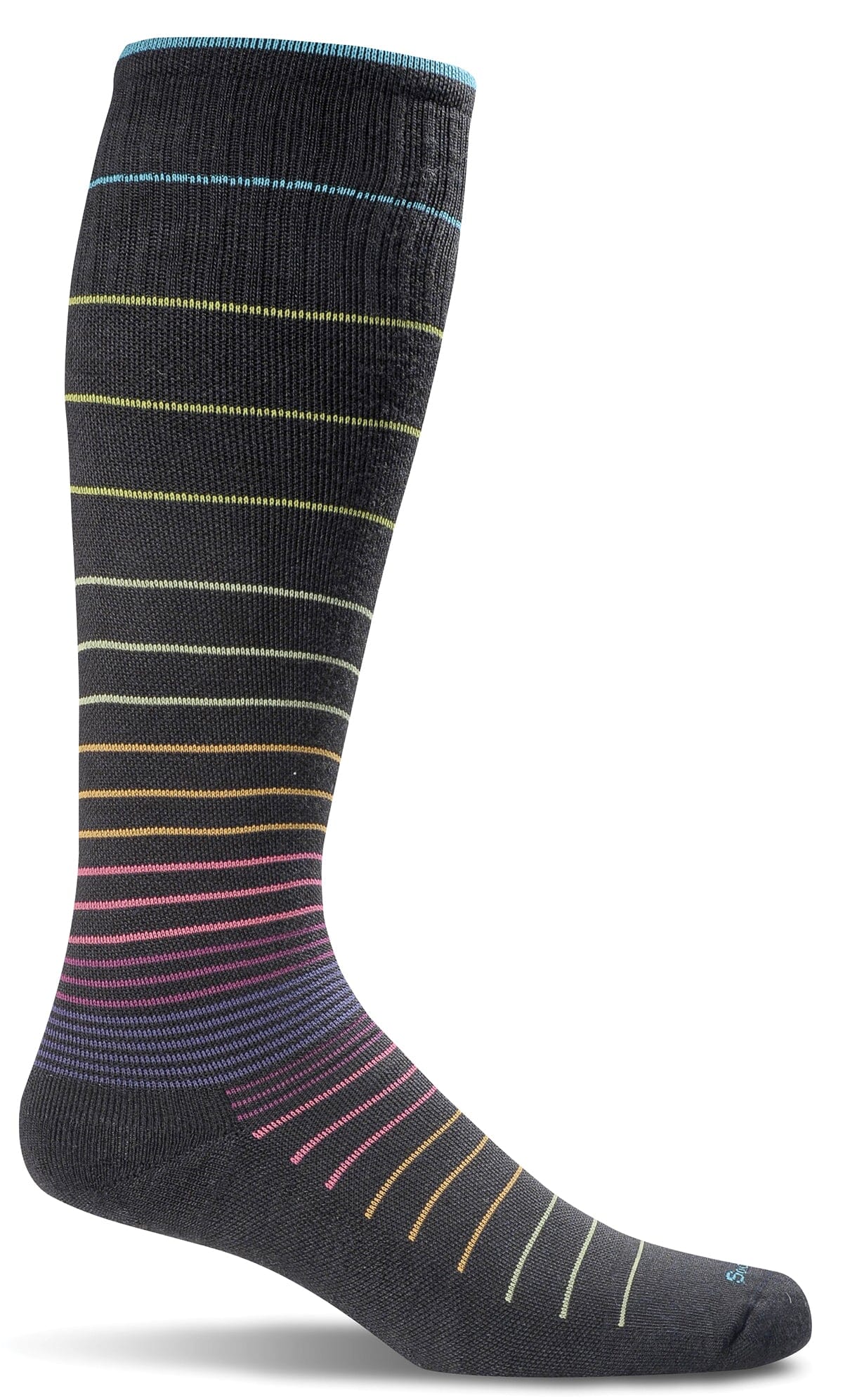 Women's Circulator | Moderate Graduated Compression Socks Lifestyle Compression Sockwell S/M Black Stripe