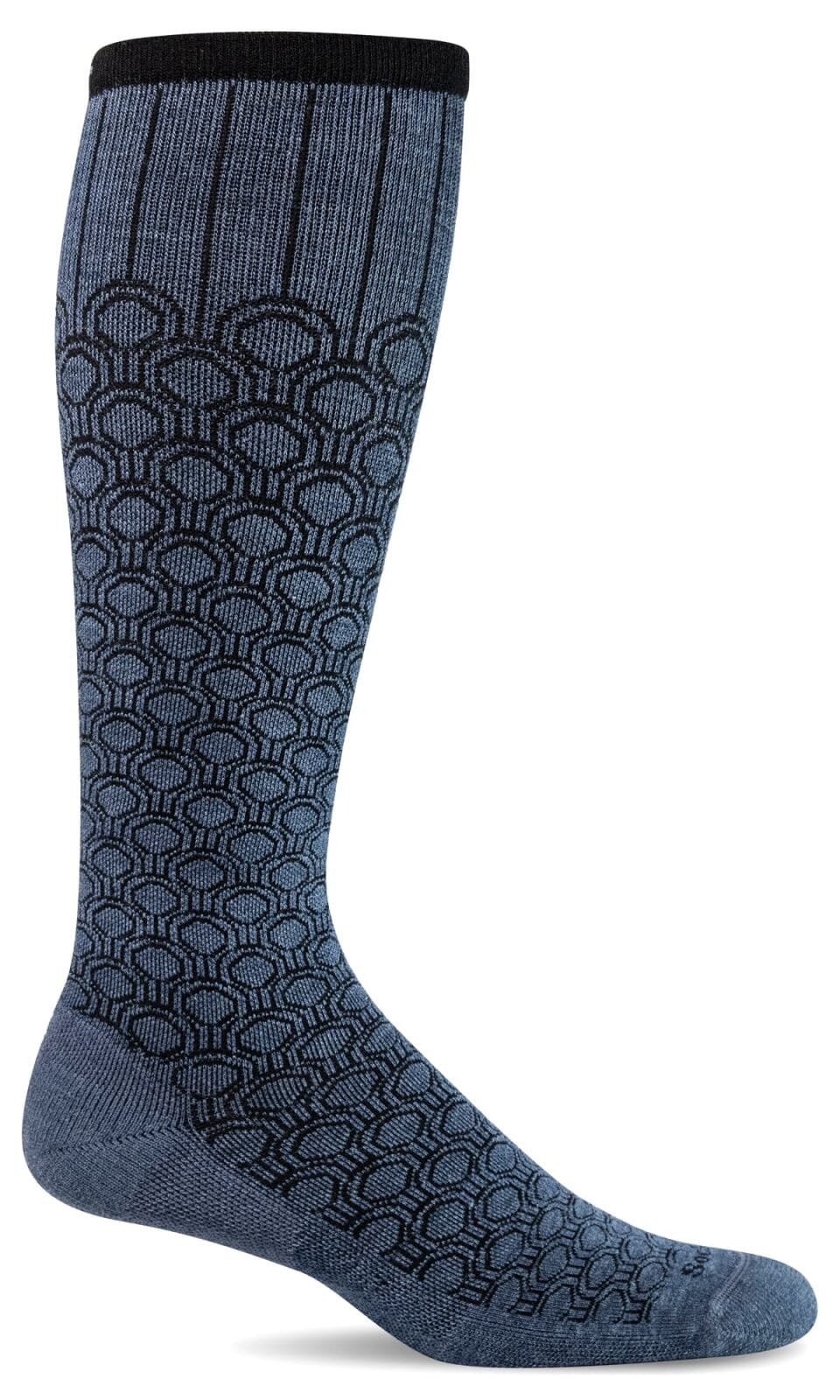 Women's Deco Dot | Moderate Graduated Compression Socks Lifestyle Compression Sockwell S/M Denim