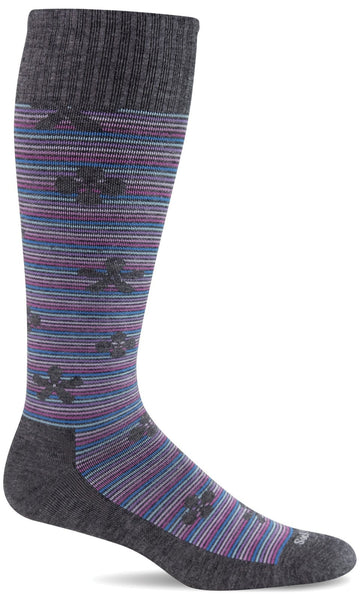 Women's Full Floral, Moderate Graduated Compression Socks