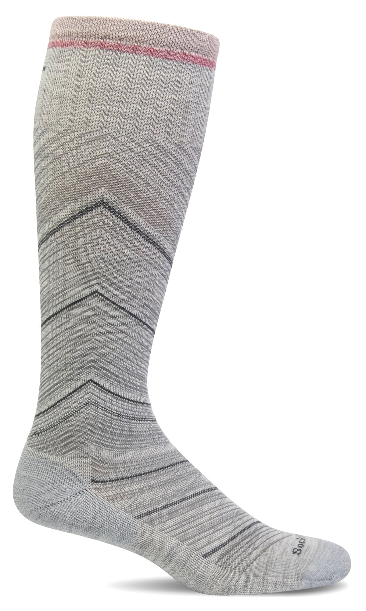 Women's Full Flattery | Moderate Graduated Compression Socks | Wide Calf Fit Lifestyle Compression Sockwell S/M Ash