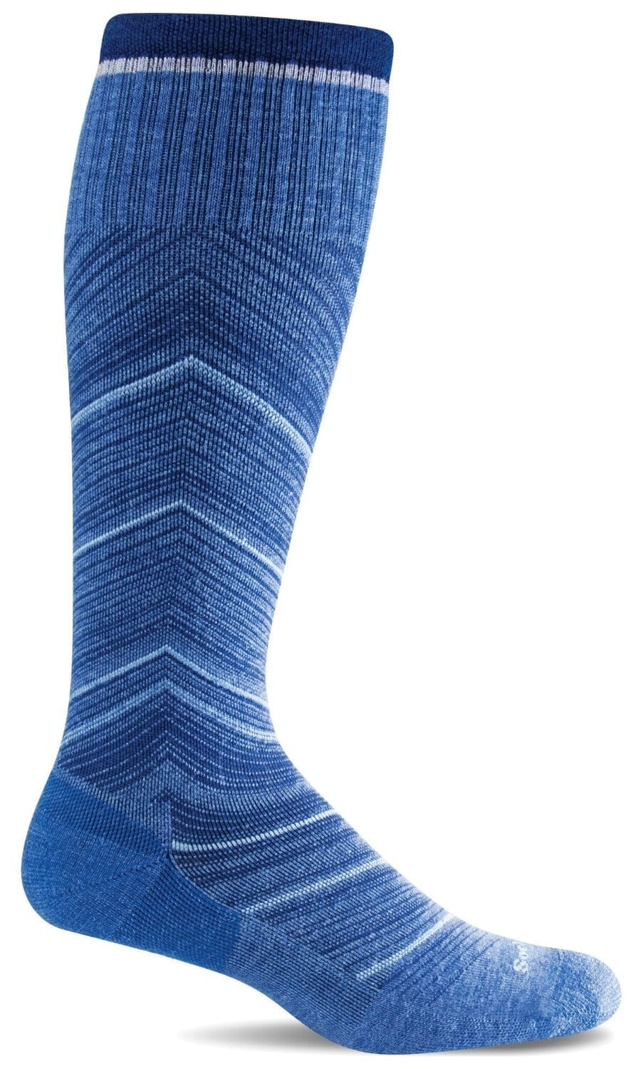 Women's Full Flattery | Moderate Graduated Compression Socks | Wide Calf Fit Lifestyle Compression Sockwell S/M Ocean