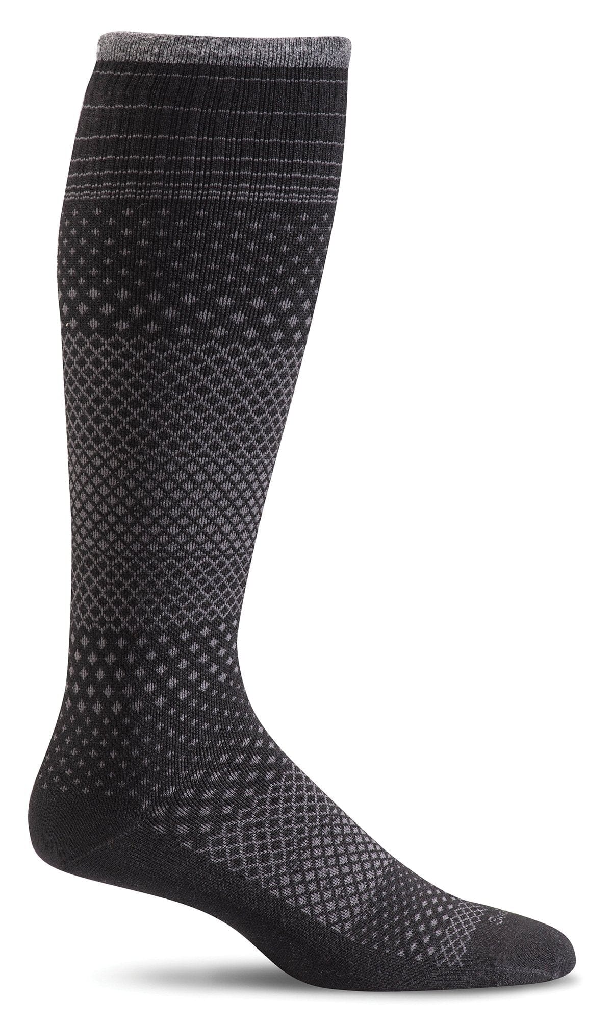 Women's Micro Grade | Moderate Graduated Compression Socks Lifestyle Compression Sockwell M/L Black