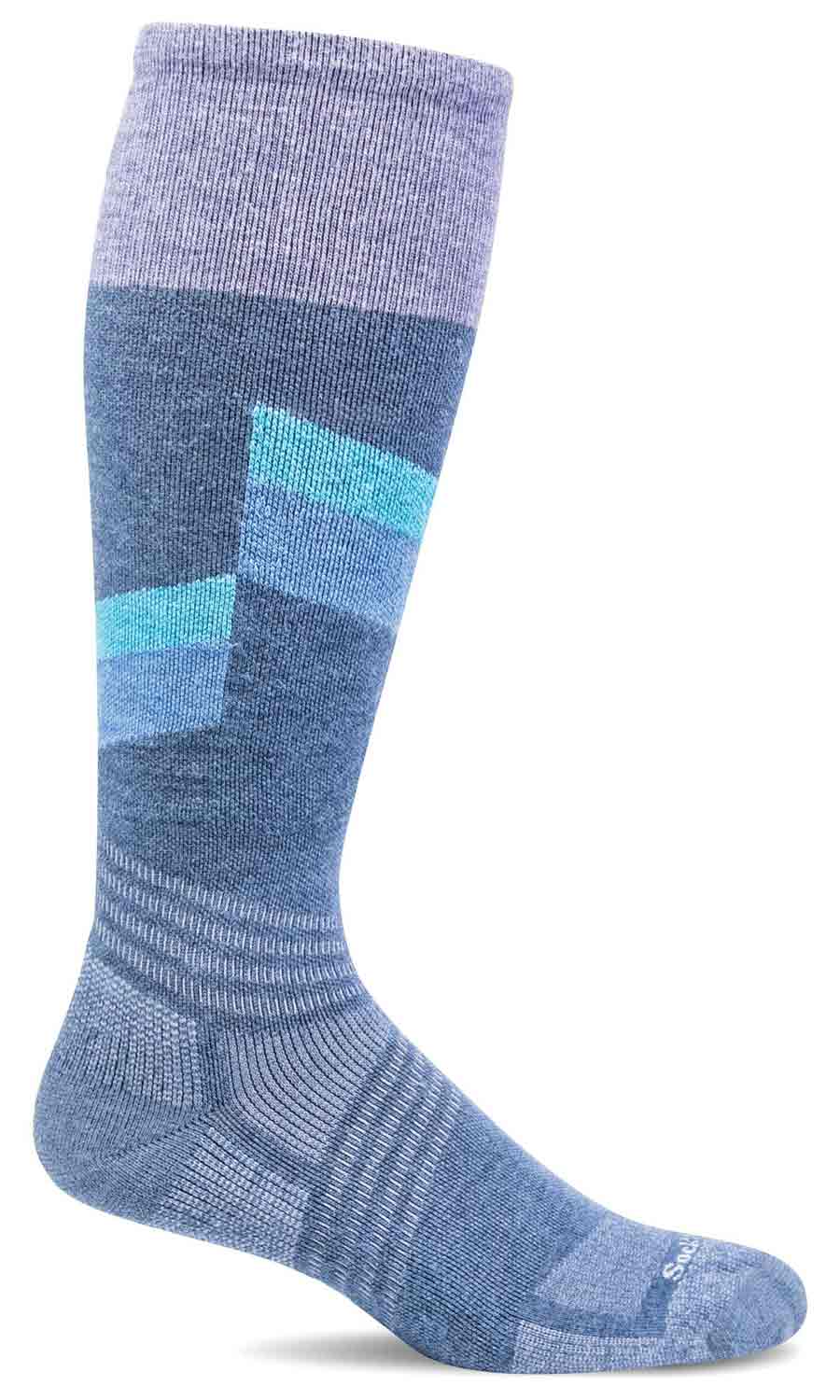 Women's Steep Medium | Moderate Graduated Compression Socks Ski Compression Sockwell S/M Denim