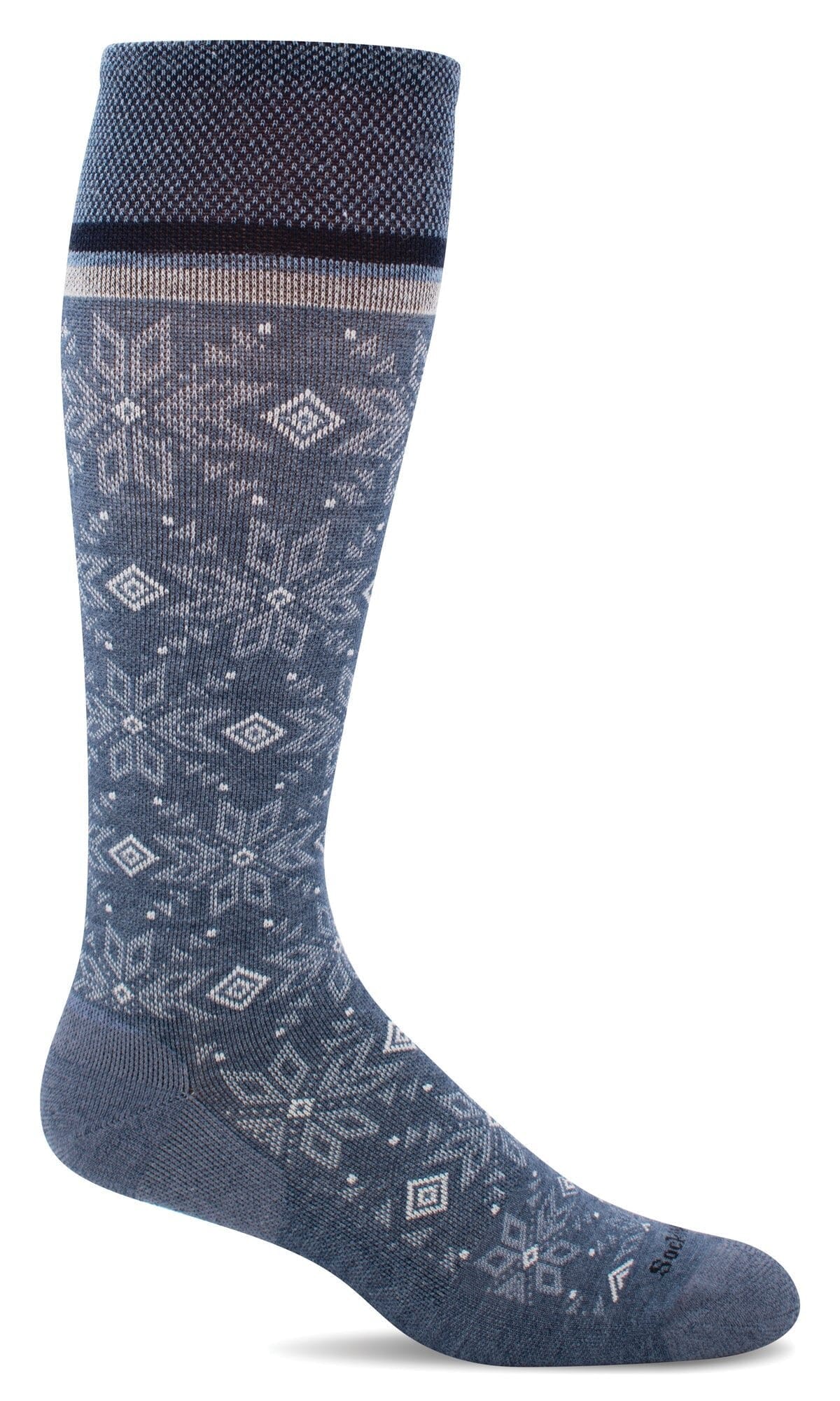 Women's Winterland | Moderate Graduated Compression Socks Lifestyle Compression Sockwell S/M Denim Shimmer