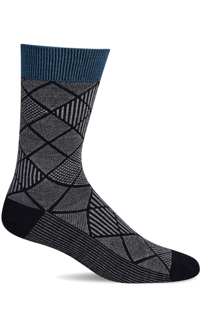 Men's Argyle Tweed | Essential Comfort Socks Essential Comfort Sockwell S/M Black 