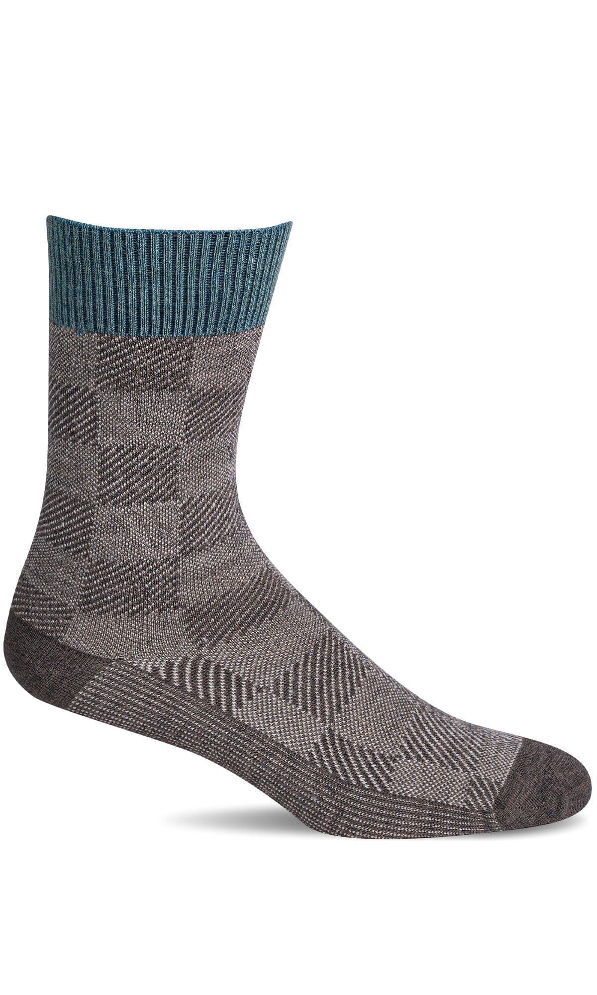 Men's Buff Check | Everyday Socks Everyday Comfort Sockwell M/L Mushroom 