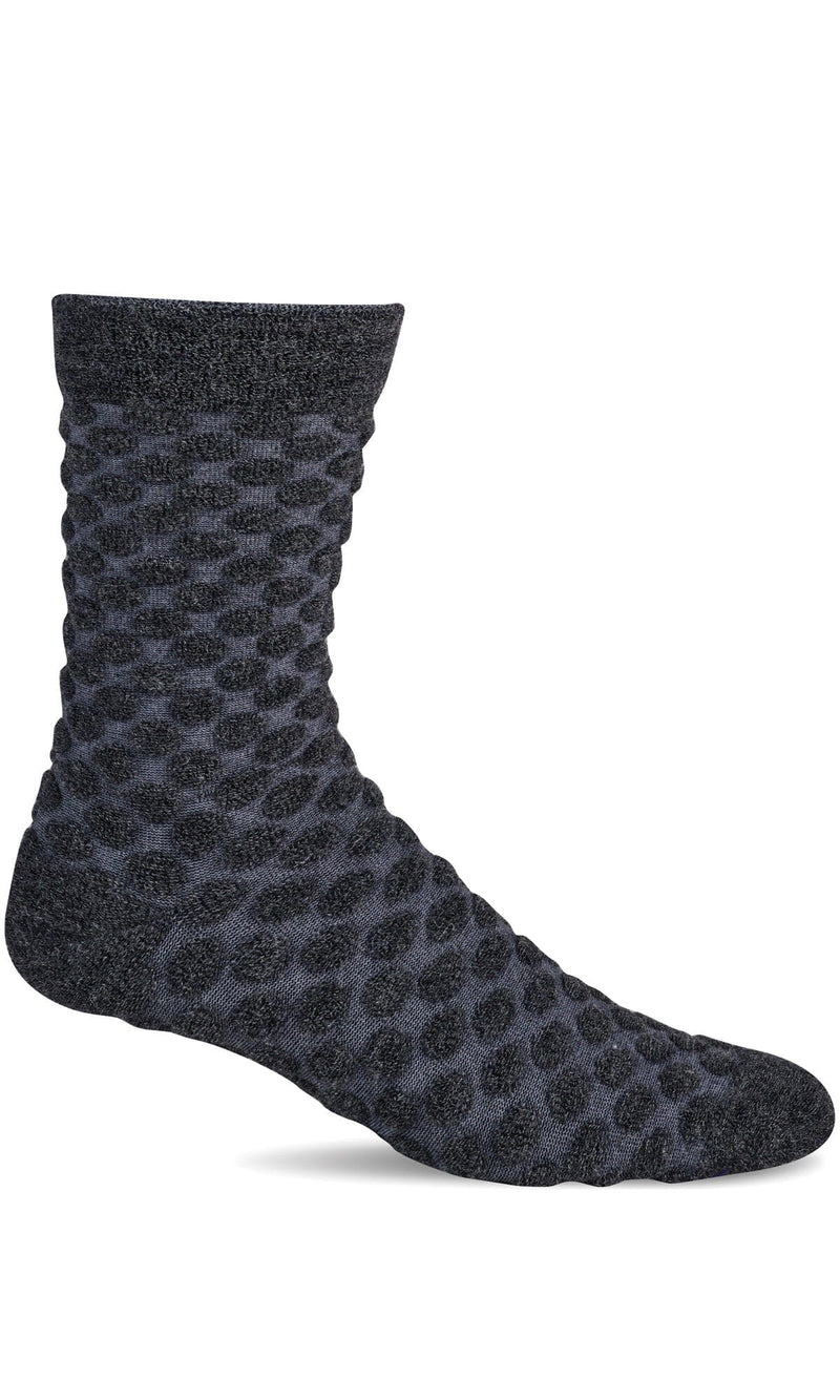 Women's Polka Posh | Essential Comfort Socks Essential Comfort Sockwell S/M Charcoal 