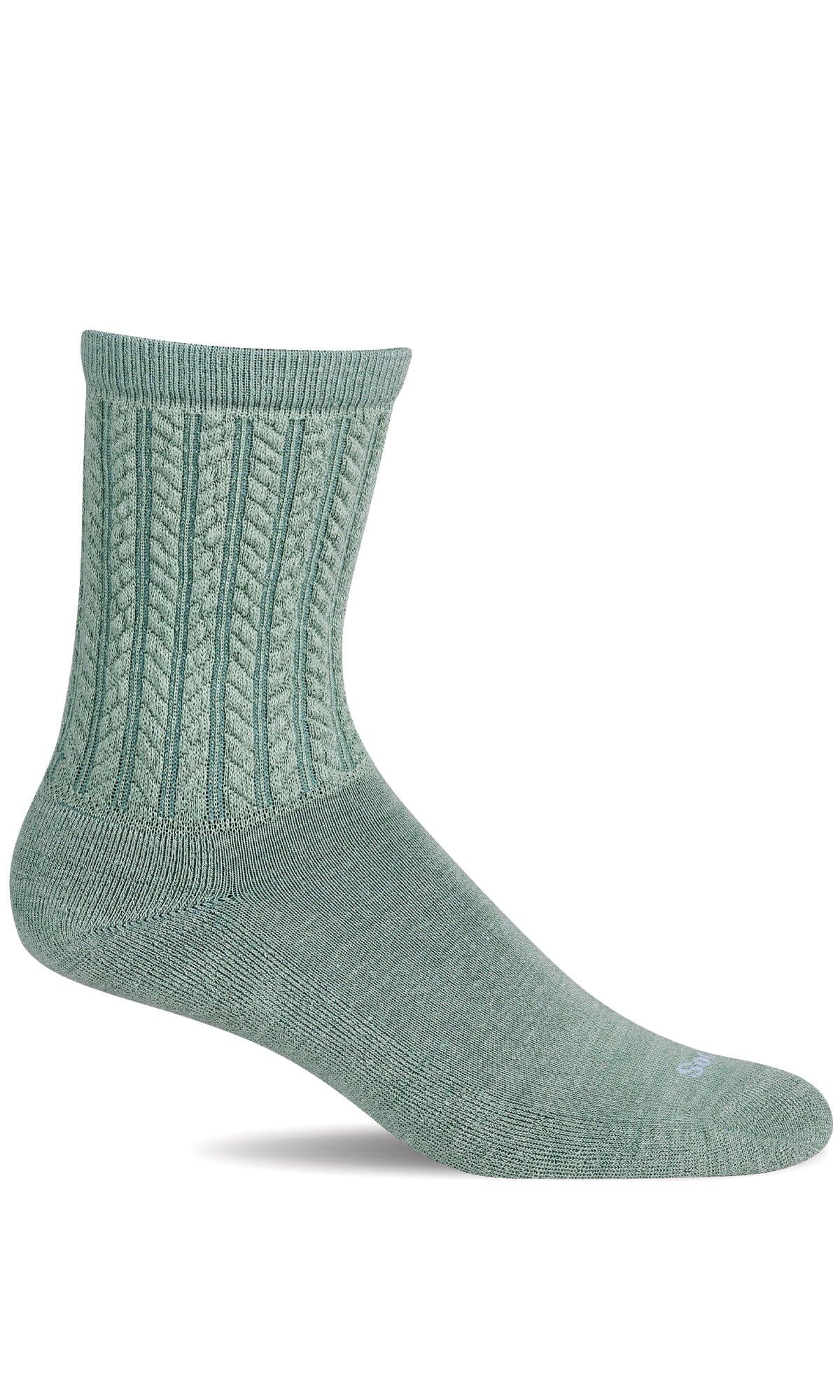 Women's Pucker Cable | Everyday Socks Essential Comfort Sockwell S/M Celadon 
