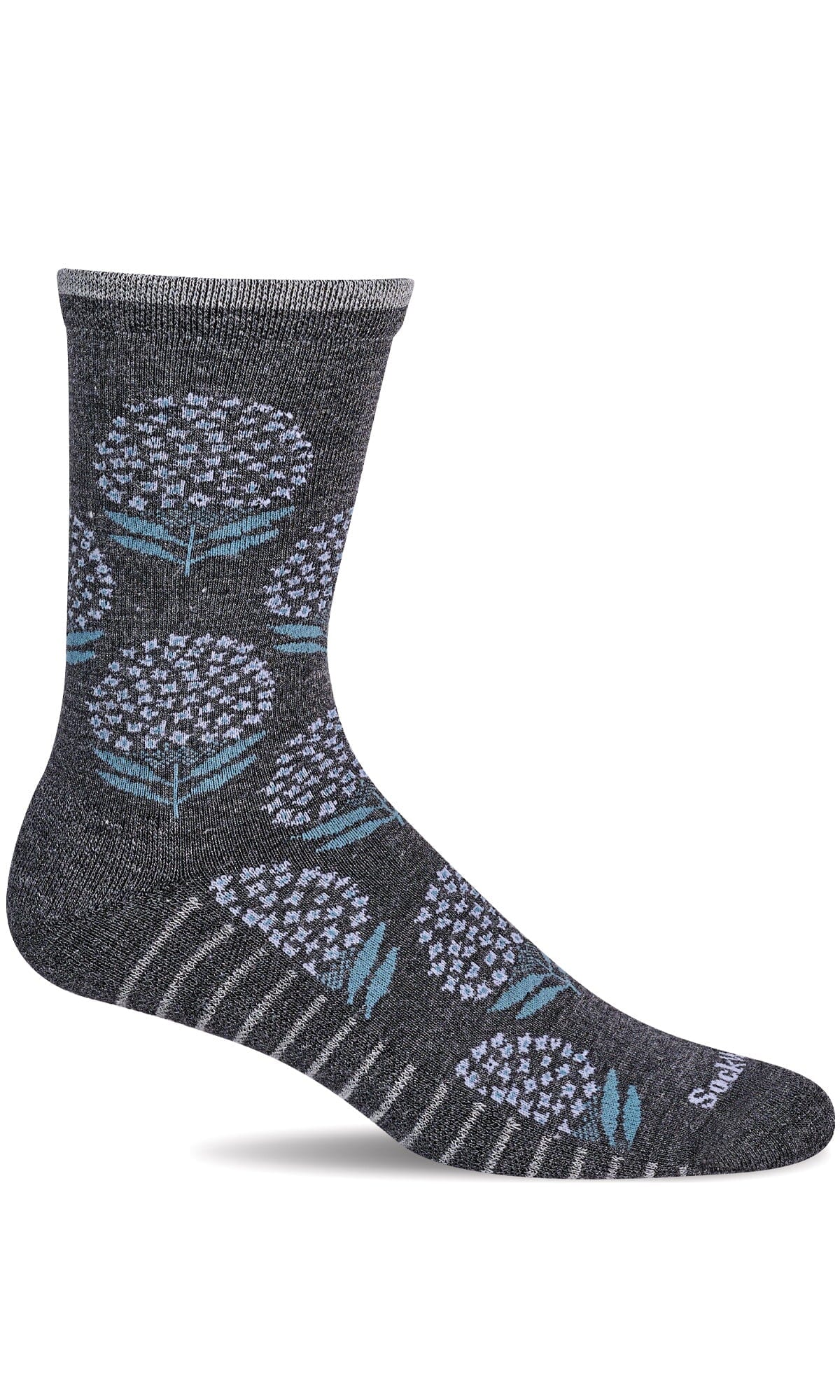 Women's Flower Plume | Everyday Socks Essential Comfort Sockwell S/M Charcoal 