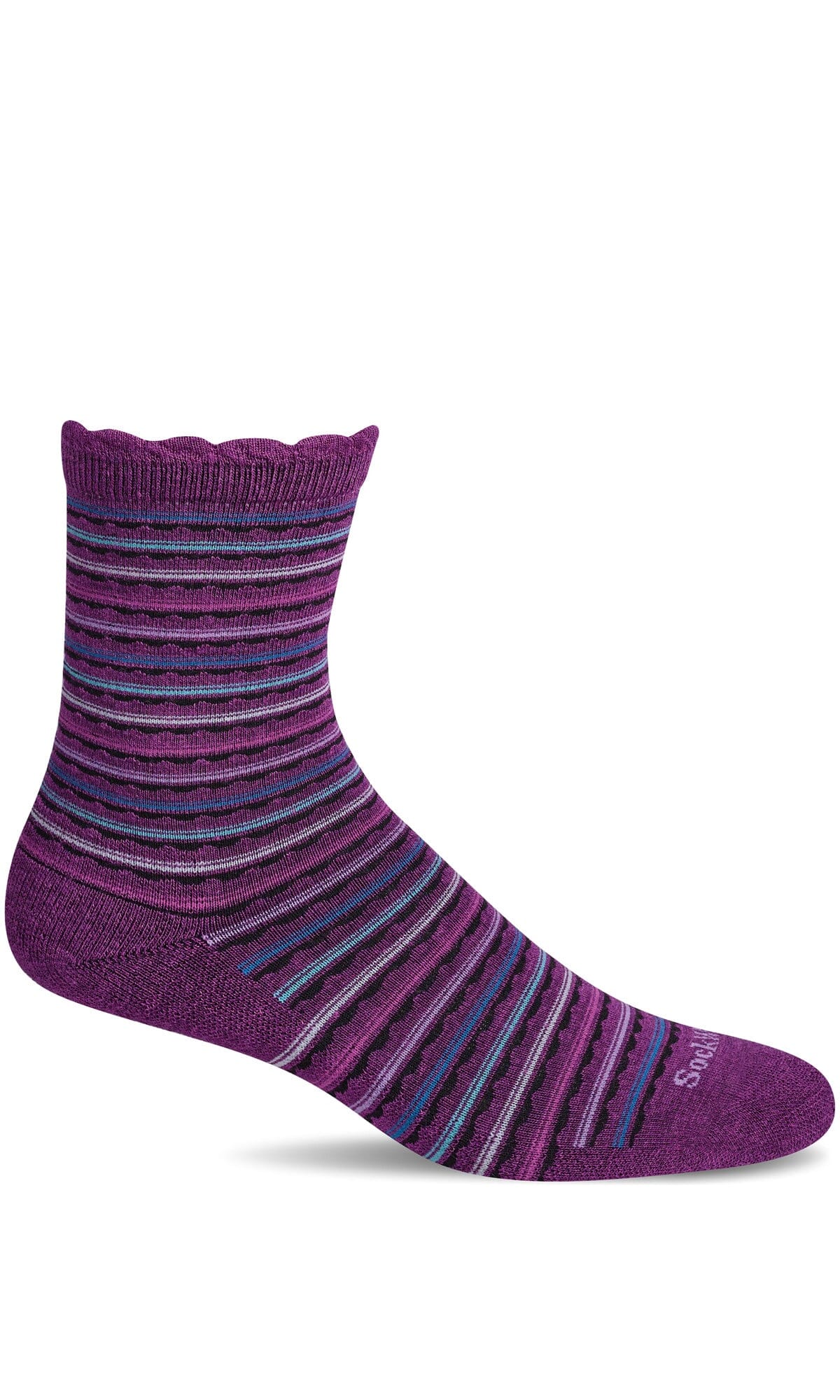 Women's Scalloped | Everyday Socks Everyday Comfort Sockwell S/M Violet 