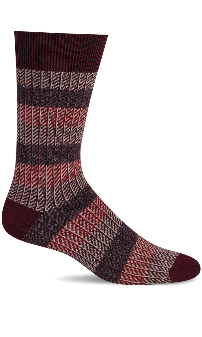 Men's Ticking Tweed | Essential Comfort Socks Essential Comfort Sockwell M/L Cranberry 