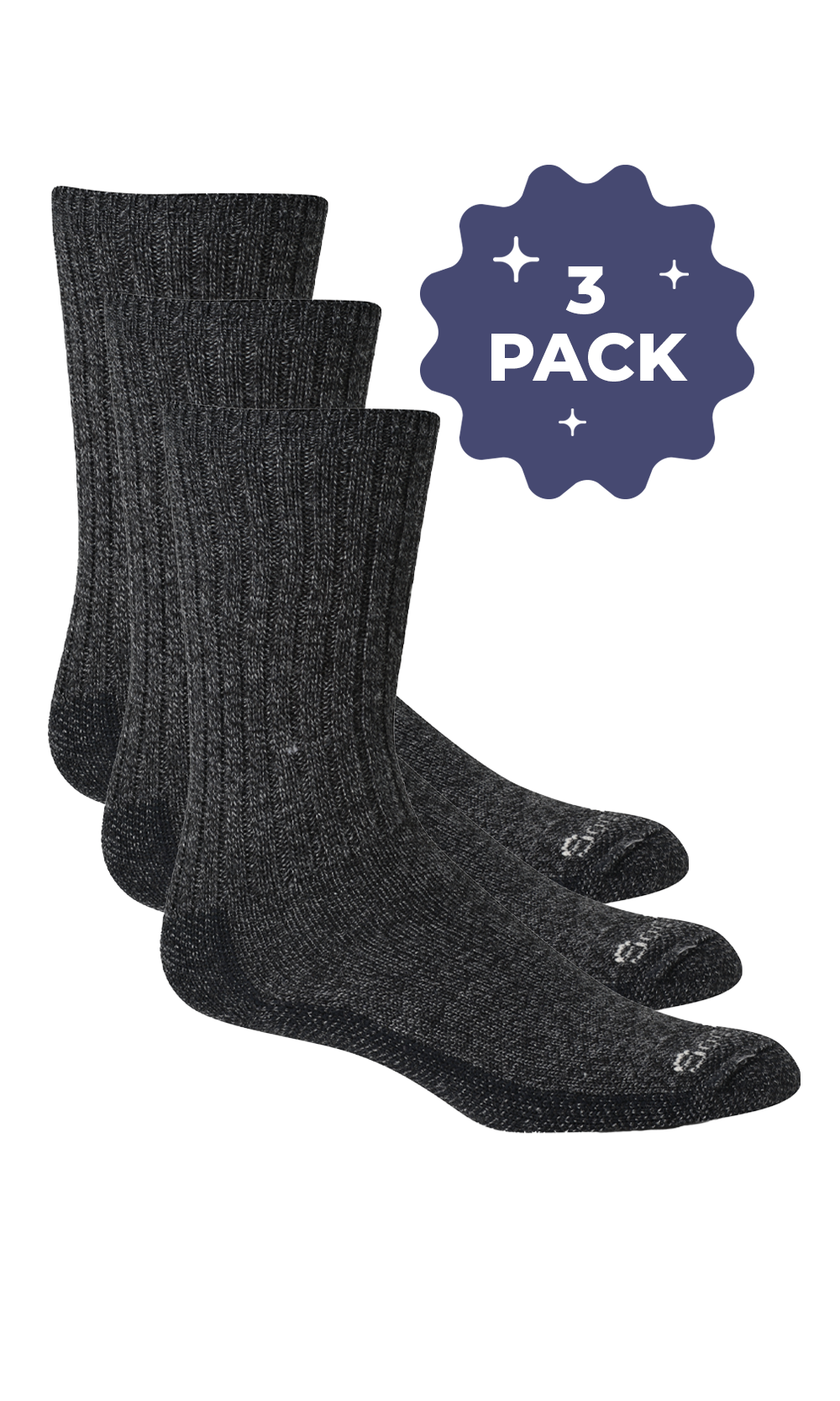 Men's Big Easy 3-Pack | Relaxed Fit Relaxed Fit/Diabetic Friendly Sockwell M/L Black Multi 