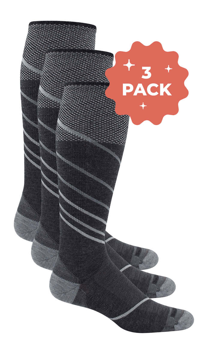 Men’s Pulse OTC 3-Pack | Firm Graduated Compression Sport Compression Sockwell M/L Charcoal 