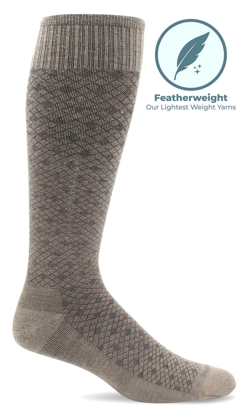 Men's Featherweight | Moderate Graduated Compression Socks Lifestyle Compression Sockwell M/L Khaki 