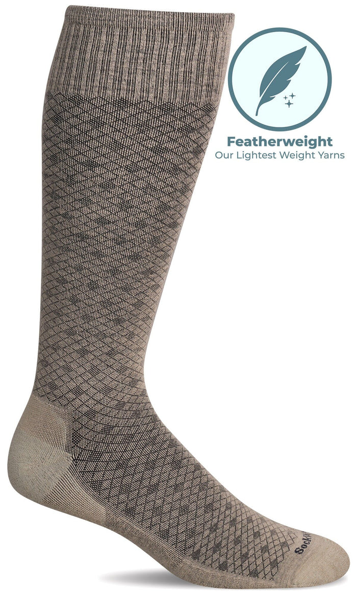 Men's Featherweight | Moderate Graduated Compression Socks Lifestyle Compression Sockwell M/L Khaki 