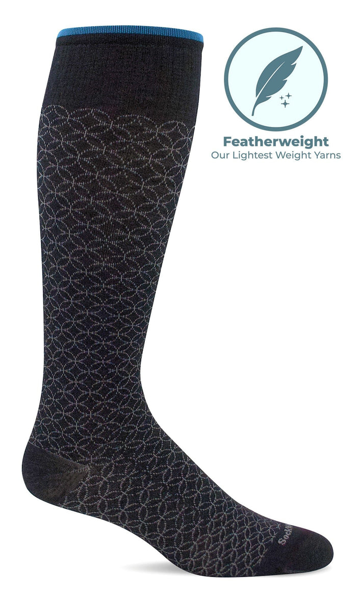 Women's Featherweight Fancy | Moderate Graduated Compression Socks Lifestyle Compression Sockwell S/M Black Multi 