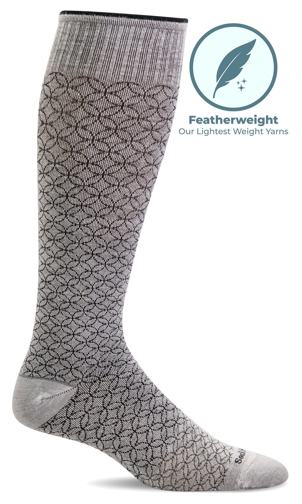 Women's Featherweight Fancy | Moderate Graduated Compression Socks Lifestyle Compression Sockwell S/M Natural 