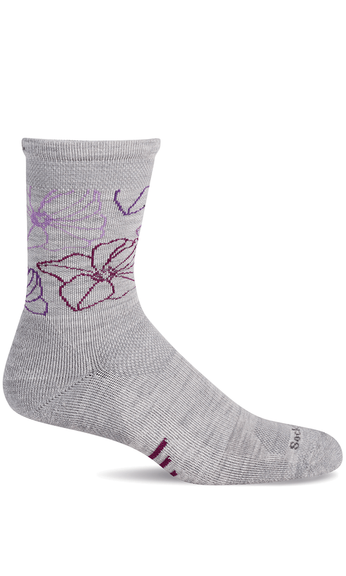 Women's Petal Power Crew | Moderate Graduated Compression Socks