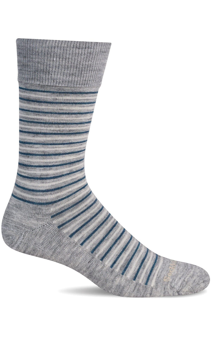 Men's Kick Back | Relaxed Fit Socks Relaxed Fit/Diabetic Friendly Sockwell M/L Lt Grey 