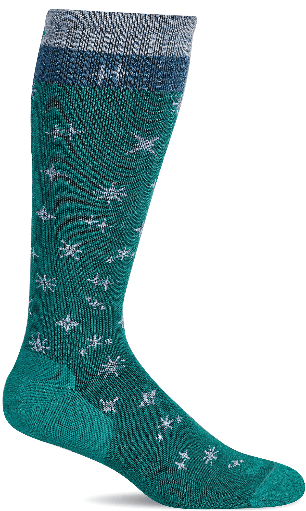 Women's Twinkle | Firm Graduated Compression Socks Lifestyle Compression Sockwell S/M Jade with Sparkle 