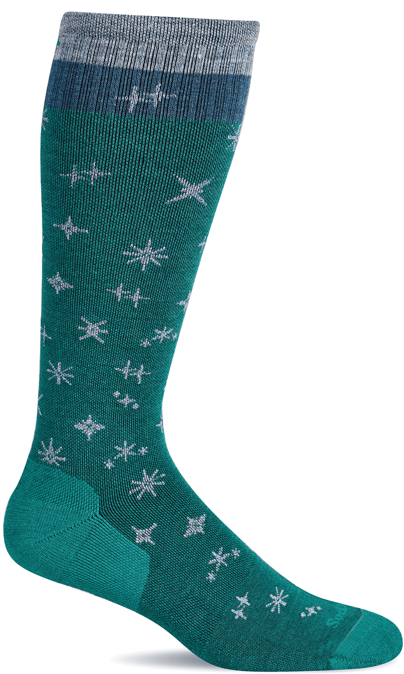 Women's Twinkle | Firm Graduated Compression Socks Lifestyle Compression Sockwell S/M Jade with Sparkle 