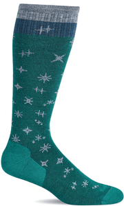Women's Twinkle | Firm Graduated Compression Socks Lifestyle Compression Sockwell S/M Jade with Sparkle 