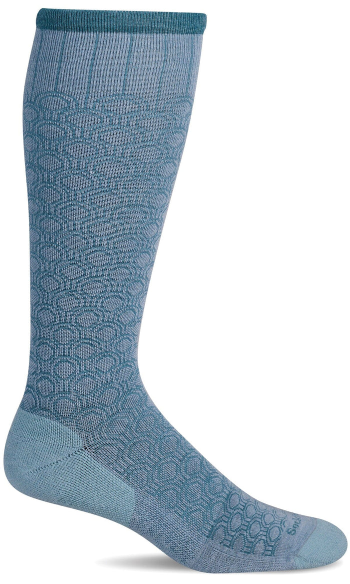Women's Deco Dot | Moderate Graduated Compression Socks Lifestyle Compression Sockwell S/M Chambray 