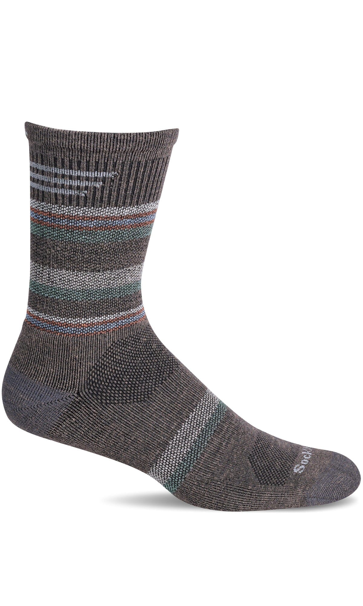 Men's Parks Twill Crew | Moderate Graduated Compression Socks Sport Compression Sockwell M/L Mushroom 