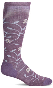 Women's Full Sun | Moderate Graduated Compression Socks | Wide Calf Fit Lifestyle Compression Sockwell S/M Orchid 
